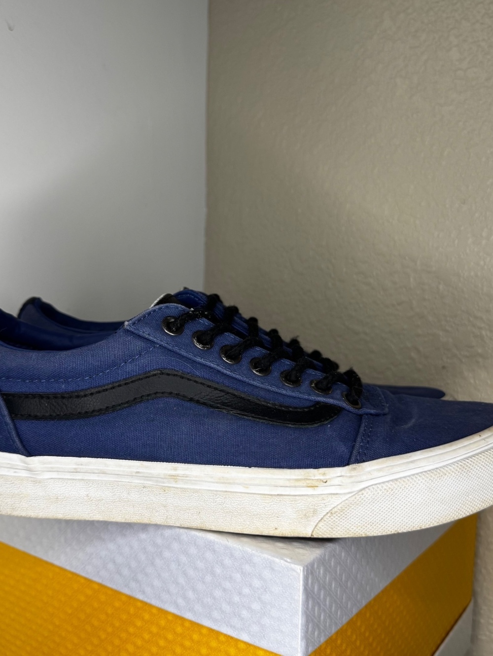 Vans Old Skool 508731 Navy Blue Black Men’s 7 Women’s 8.5 Skate Shoes